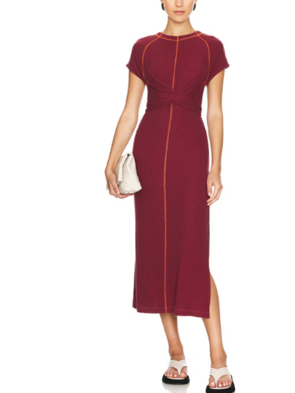 Free People Sunni Midi Dress Mauve Pink S Boho Tie